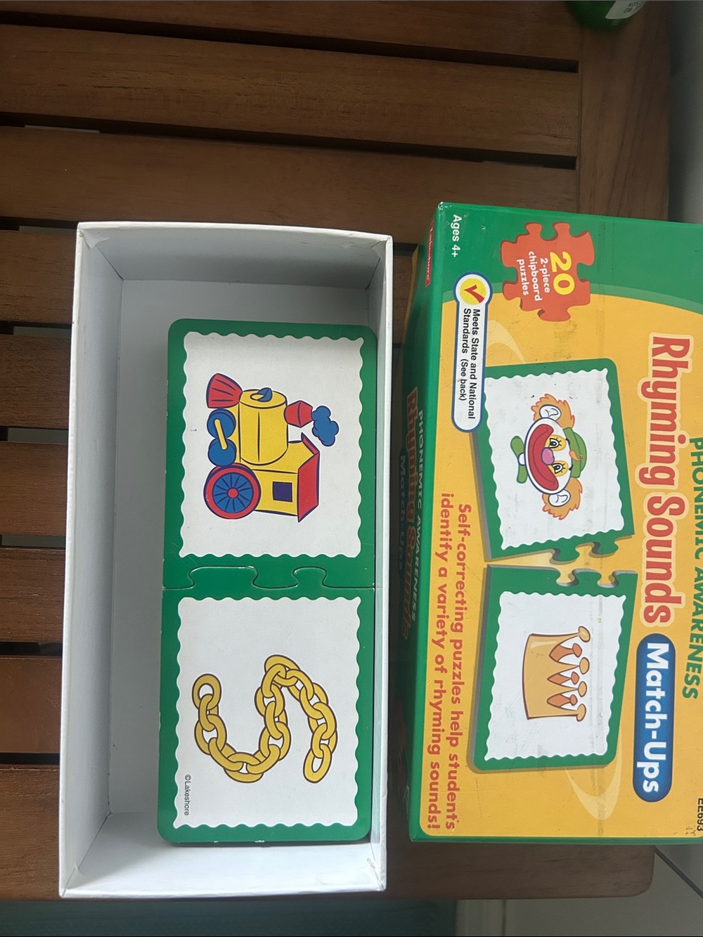 Lakeshore Phonemic Awareness Rhyming Sounds Match-Ups self-correcting puzzles - Picture 3 of 3